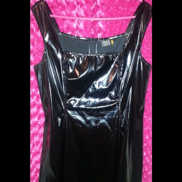🌑Black Pleather Dress🌑
