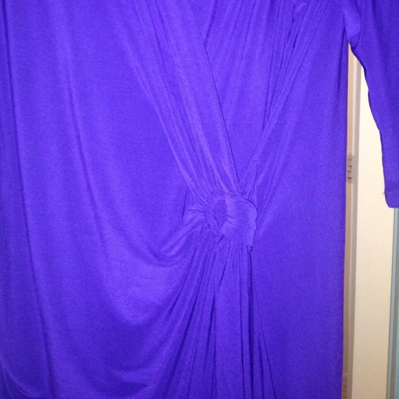 Beautiful Dark Purple Wrap Dress 22/24 - Picture 3 of 3