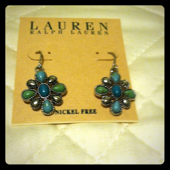 Ralph Lauren silver and turquoise earrings