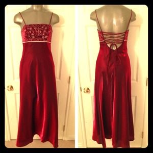 Wine Colored Homecoming Prom Formal Dress