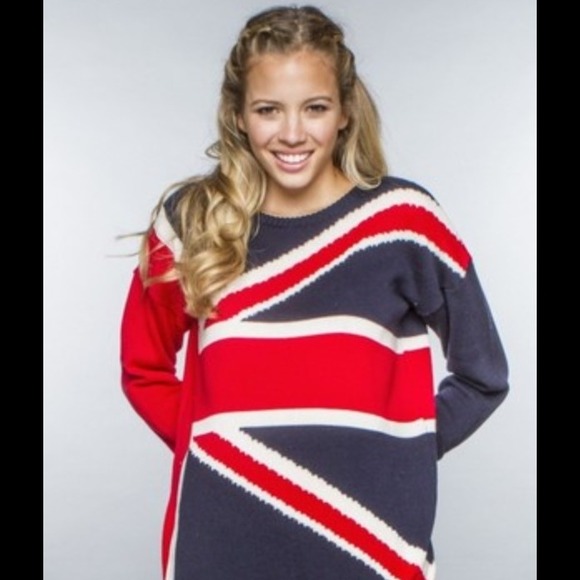 RARE Brandy Melville Flag Sweater