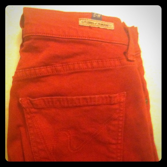 Red Skinny Citizens of Humanity Pant Size 25