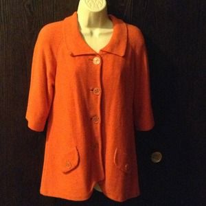 Coldwater Creek short sleeved orange jacket