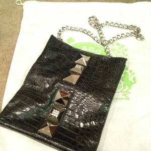 Charm and luck convertible bag leather grey clutch