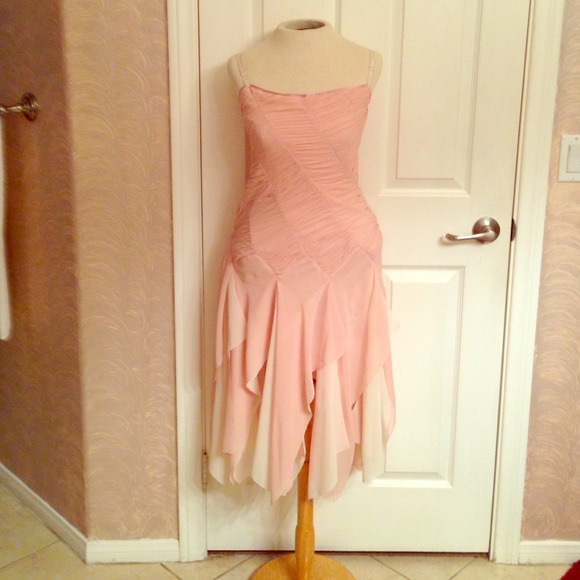 BCBG MAXAZRIA Gorgeous Aura Silk Colored Dress - Picture 1 of 4