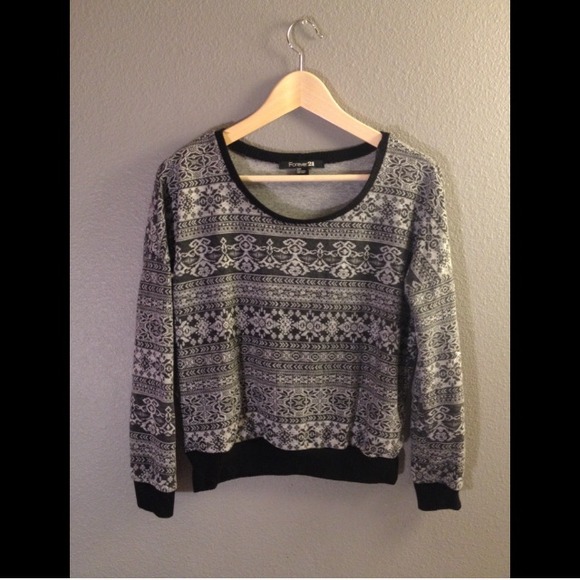 Forever 21 Sweaters - Black & Grey Aztec Sweater