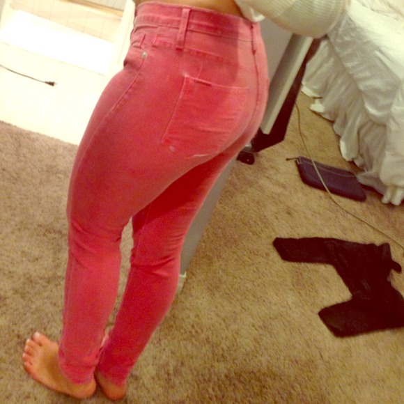 Red Hudson skinny jeans