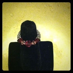 Pink Swavorski crystal ring