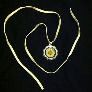 Leather string necklace