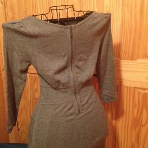 Grey knee length sweater dress