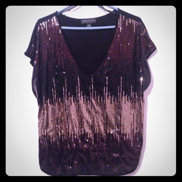 ❌SOLD❌Plus size sequence shirt
