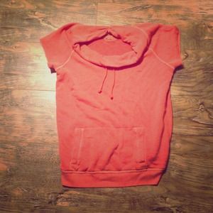 Orange short sleeve sweater