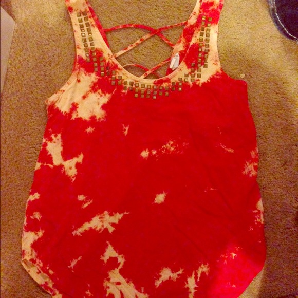 Sheer studded strappy tank top!❤️