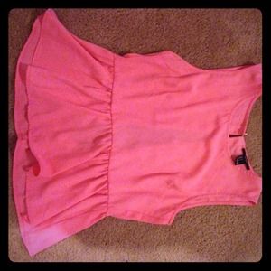 Sheer peach peplum top!💕😍❤️❤️