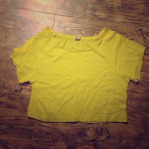 Yellow crop top