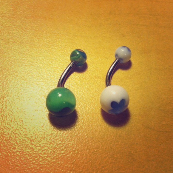 Belly button rings.