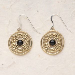 Sara Blaine 's Captiva Night medallion earrings
