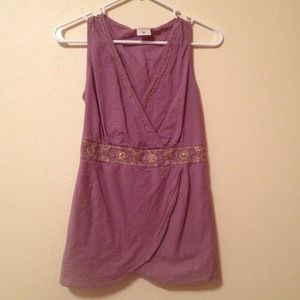 Purple maternity tank top