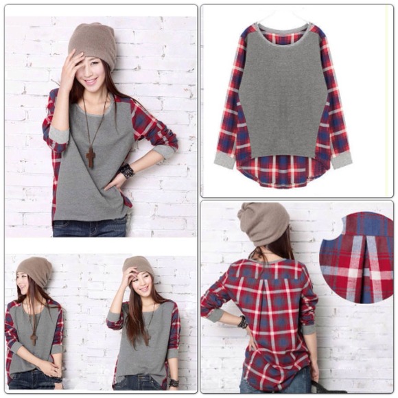 REDUCED!! checkered long sleeve casual loose
