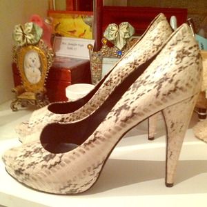 Pierre Hardy snake skin open toe 4# heels