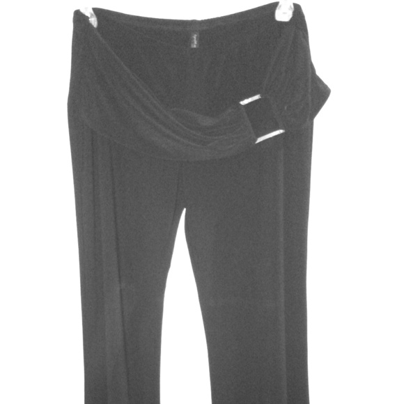 Casual Black slacks with built in belt size 7 - Picture 1 of 4