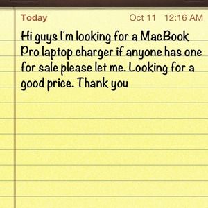 In need of a MacBook Pro charger