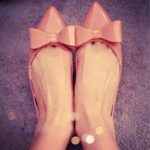 BCBGeneration Shoes - BCBG Pointed Toe Blush Bow Flats BCBGeneration Shoes - BCBG Pointed Toe Blush Bow Flats