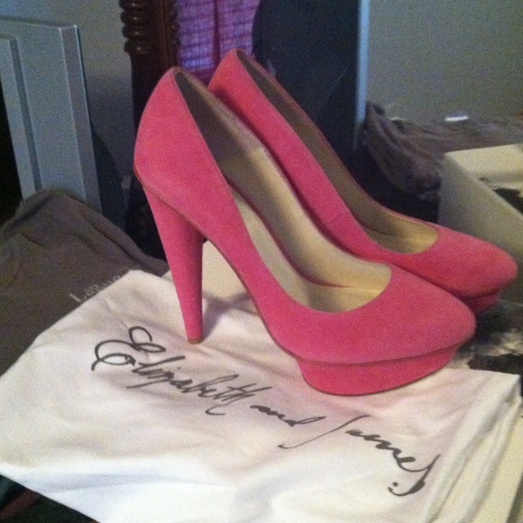 Elizabeth and James Shoes - Elizabeth and James hot pink suede heels Elizabeth and James Shoes - Elizabeth and James hot pink suede heels