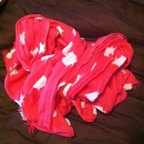 Banana Republic Accessories - Banana republic Hot pink fish print scarf Banana Republic Accessories - Banana republic Hot pink fish print scarf