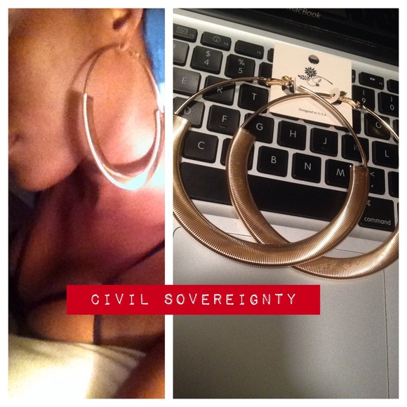 Gold hoop earrings