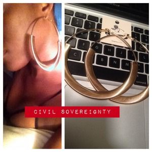 Gold hoop earrings