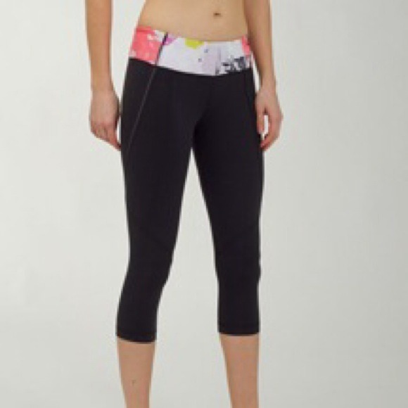 lululemon athletica Pants - Lululemon RECORD BREAKER Unicorn Tears Crop 4
