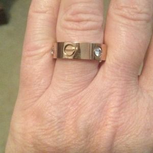 Cartier Inspired Ring size 8 Rose Gold