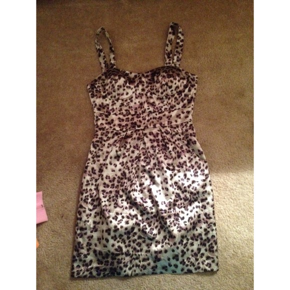 Grey cheetah print dress
