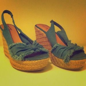 Denim wedges