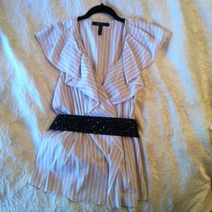 BCBG top with belt