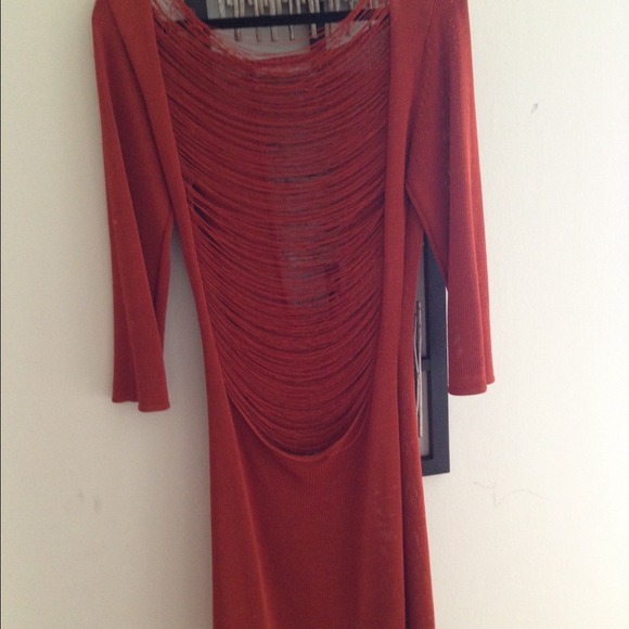 sexy cut out / shredded thick quilted mesh dress - Picture 3 of 3