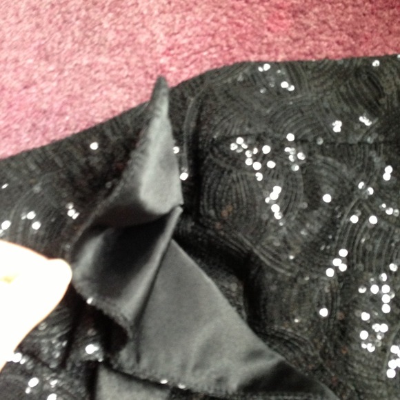 SAKS-AMAZING BOW SEQUIN STRAPLESS prom DRESS - Picture 4 of 4
