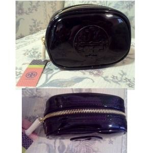 Tory Burch Black Cosmetic Case Brand New Clutch