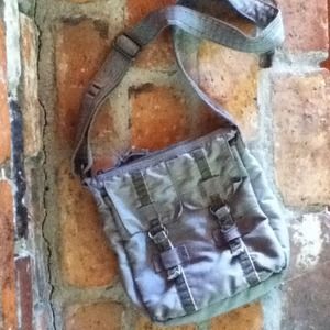 Army green cross body purse