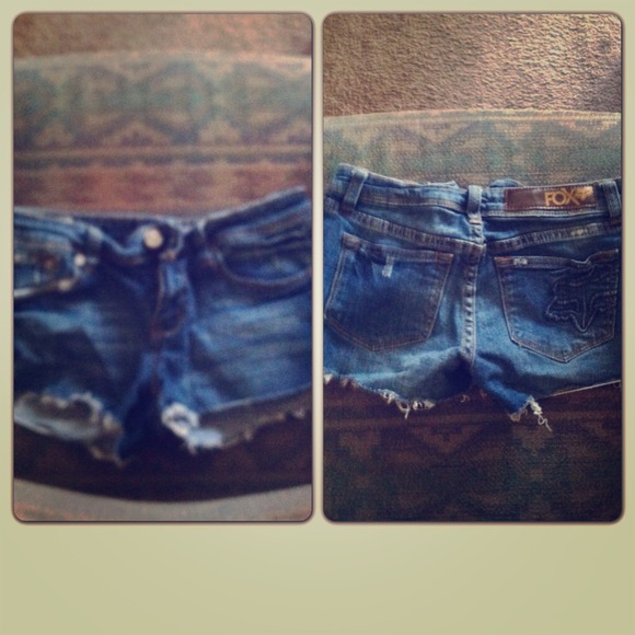 Fox denim shorts