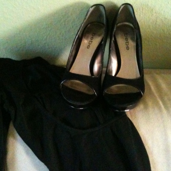 Bebe heels and dress bundle ( reserved)