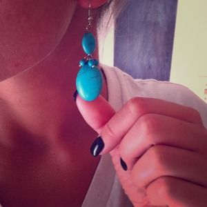 Turquoise drop earrings 💕