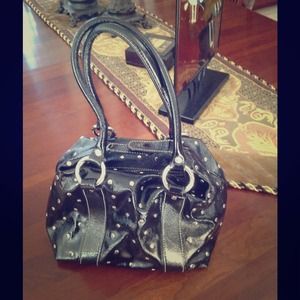💲REDUCED💲Black leather purse with silver studs
