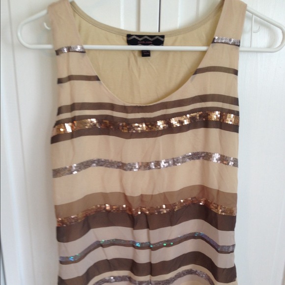 🚫HELD🚫 Striped/Sequined Tank Top