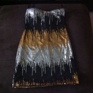 Sequin strapless dress