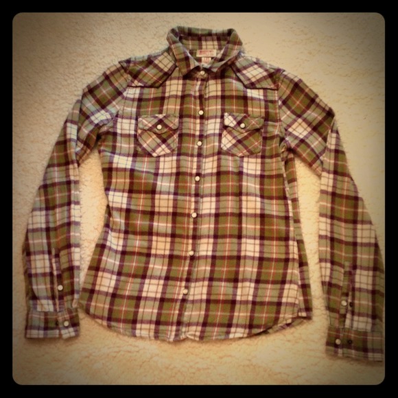 Mossimo flannel pearl snap shirt