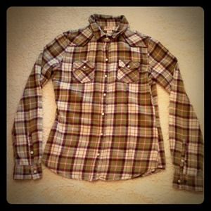 Mossimo flannel pearl snap shirt