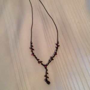 Red and black necklace