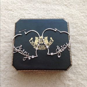 💜SALE💜 Juicy Couture Heart Hoop Earrings